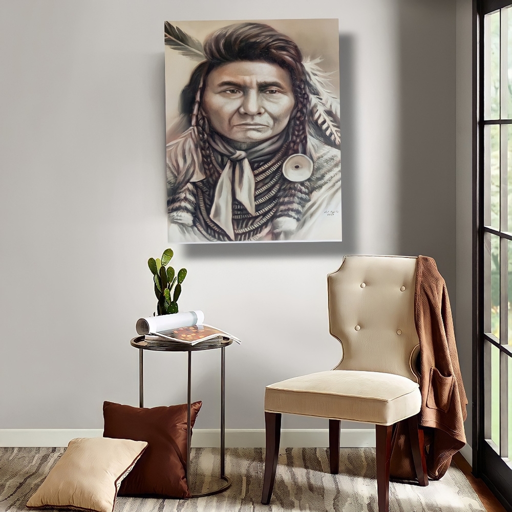Native American oil painting